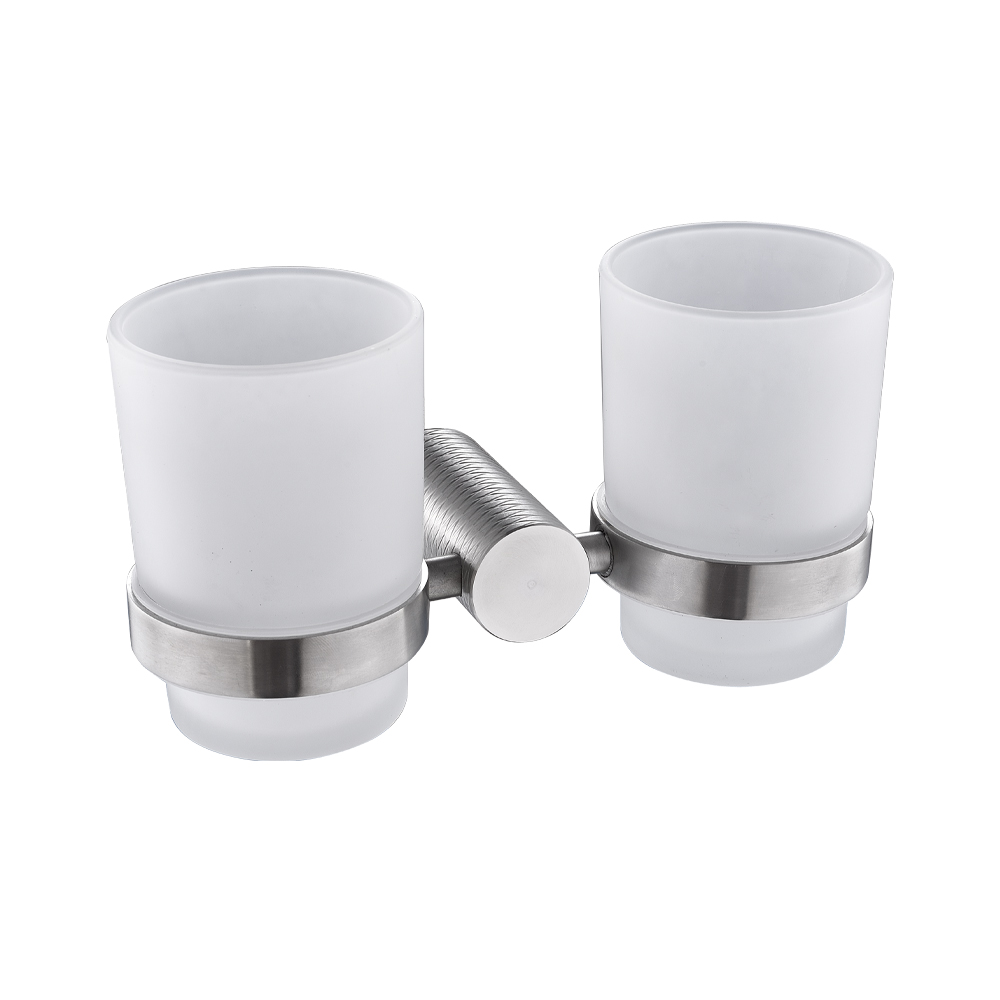 GFmark - Стакан + стакан с креплением к стене, из нержавеющей стали с резным креплением, код: 81160 