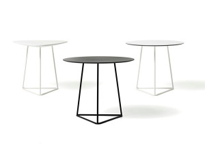 Круглый журнальный столик с верхней частью HPL