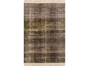 Полосатый Шелковый прямоугольный ковер