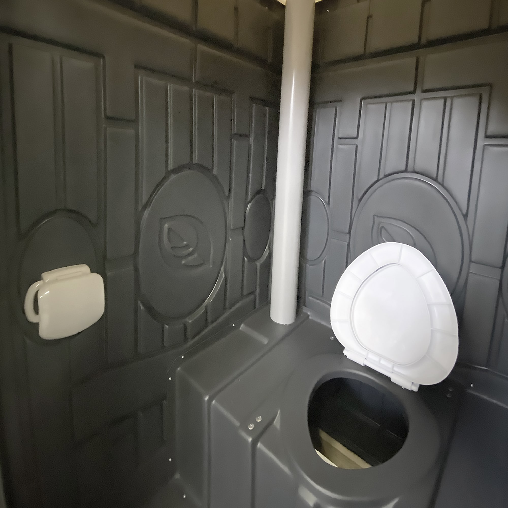 88266095 Туалетная кабина Гамма Дачная 106x199x108.5 см пластик графит Santreyd  - Вид №4