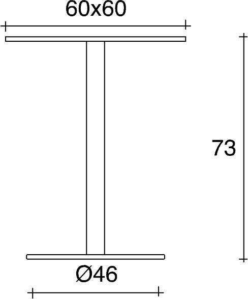 TALIN Квадратный стол из стали и стекла Basic sun-id-1495946 - Вид №1
