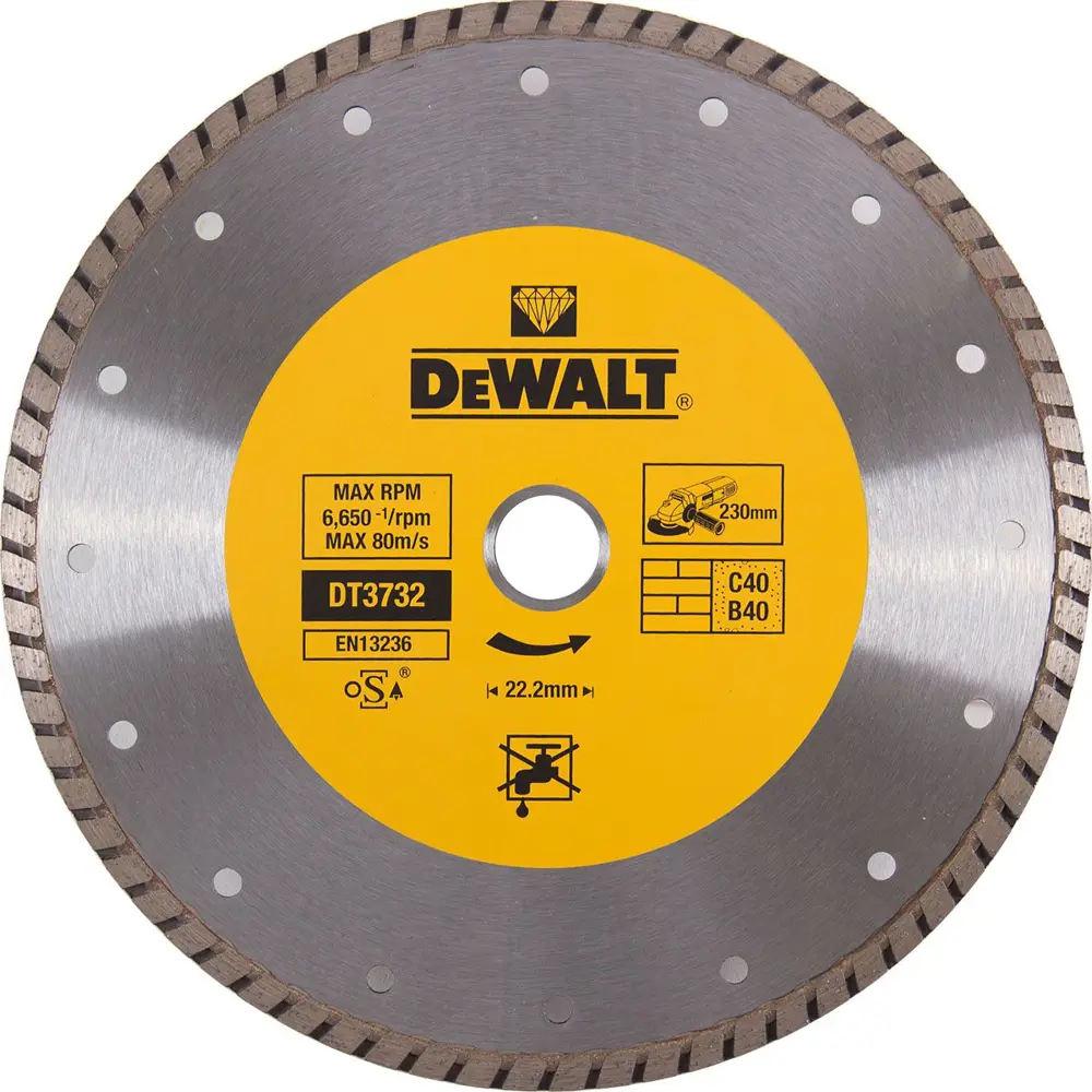 Диск алмазный универсальный Dewalt турбо 230x3 мм 82282678 STLM-2089636 