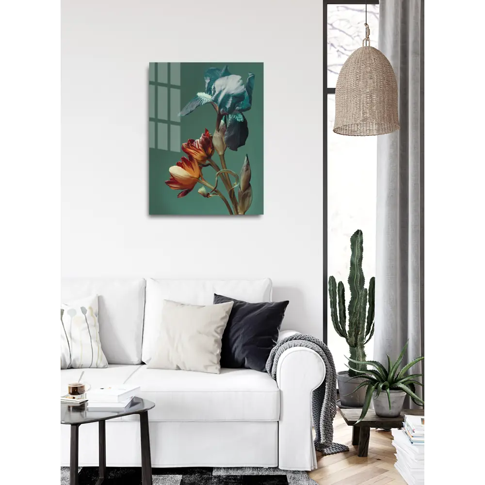 Картина на стекле "Цветы зеленые" 60x80 см 82924207 STLM-2153786 ARTABOSKO  - Вид №4