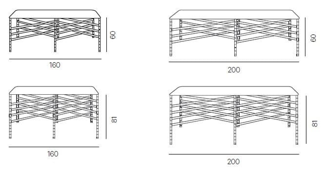 Прямоугольная консоль из массива дерева Henge сеть ARCH-00118303 - Вид №2