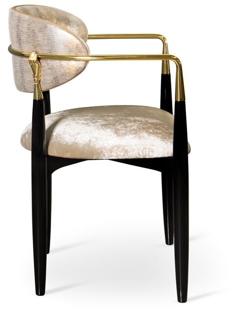 KOKET Стул из лакированной кожи с подлокотниками Nahema sun-id-1469270 - Вид №4