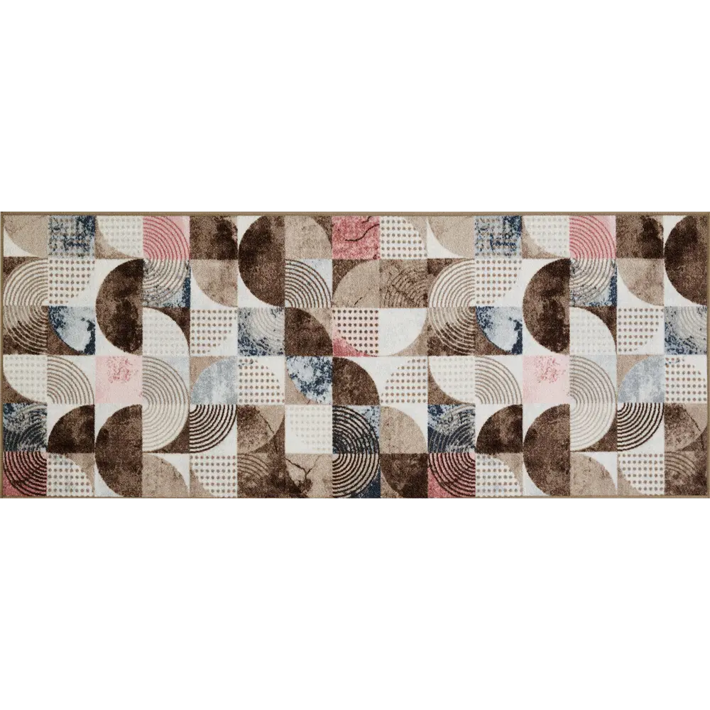 Коврик декоративный нейлон Кристалл 80x200 см цвет бежевый CTIM STLM-2137439 - Вид №1