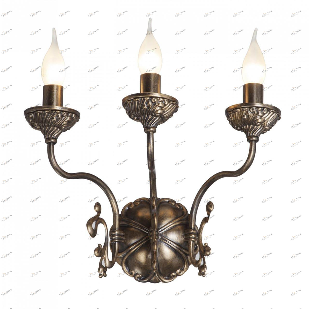 Бра настенное коричневое Vitaluce V1115/3A VITALUCE СВЕЧА 00-3932003 Коричневый 