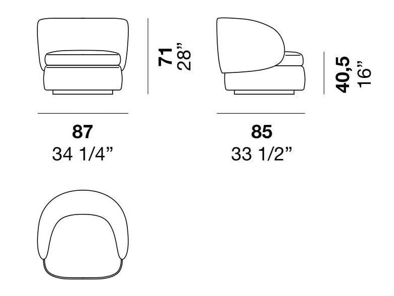 Тканевое кресло с подлокотниками Alf DaFrè Sobi ARCH-00104770 - Вид №8