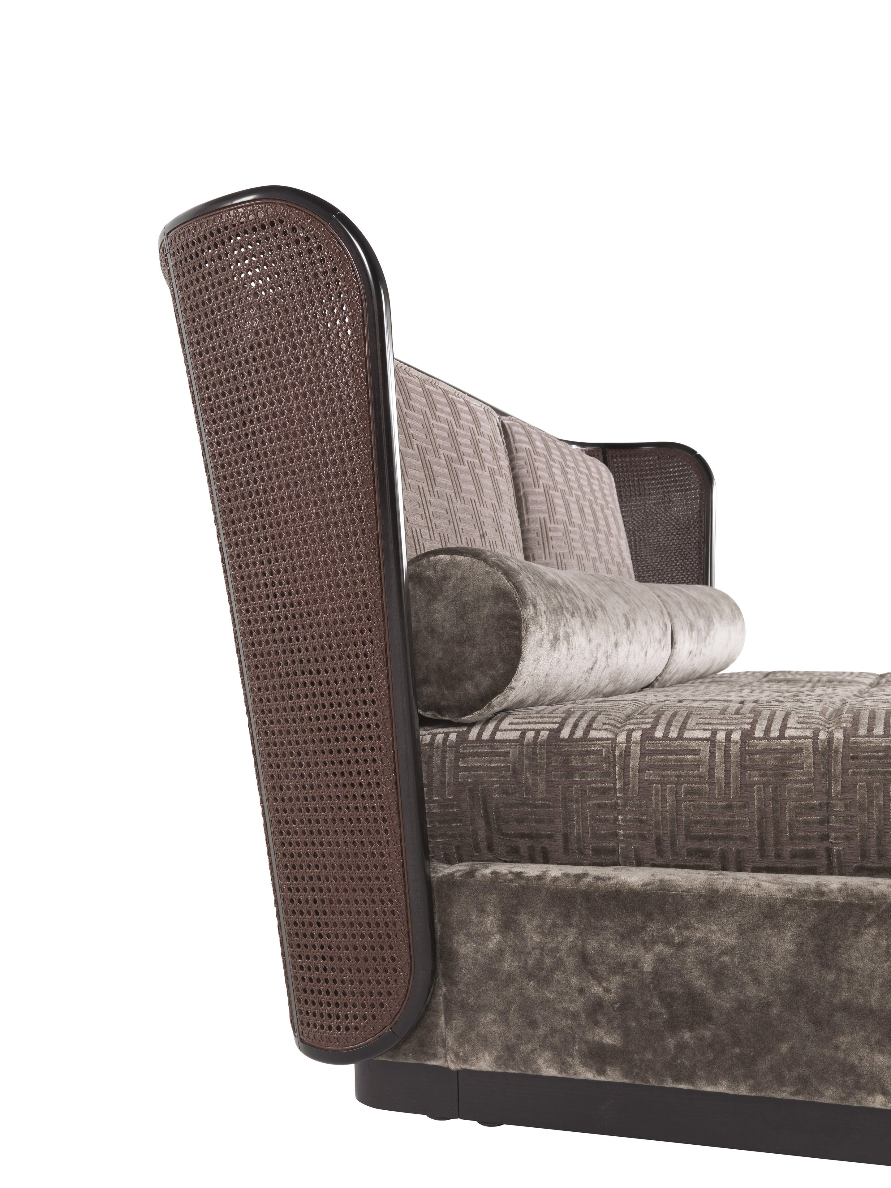 Бархатная кровать размера "king-size" с мягким изголовьем ETRO Home Interiors Caral ARCH-00017039 - Вид №2