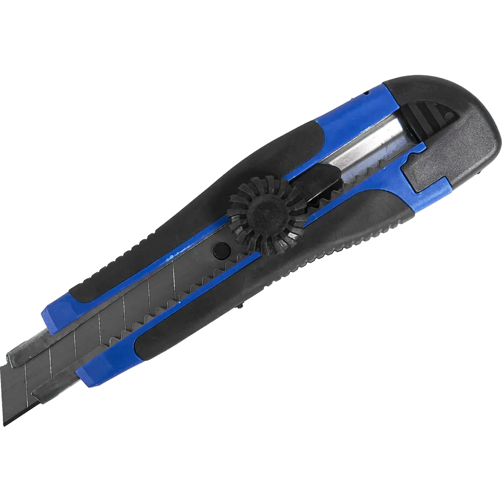 Строительный нож Vertextools с противоскользящей рукояткой и сегментным лезвием 18 мм 84657015 STLM-0053272