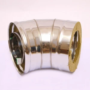 Сэндвич-колено 135" Ferrum Ф160х250 нержавеющая сталь (430/0,5мм)