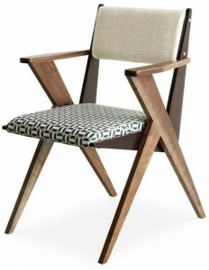 Essential Home Стул из орехового дерева с подлокотниками La dolce vita