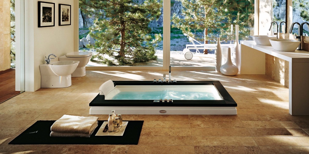 Ванна встроенная без гидромассажа Aura Uno Design 9450-078-Dx Jacuzzi 9450078DX - Вид №3