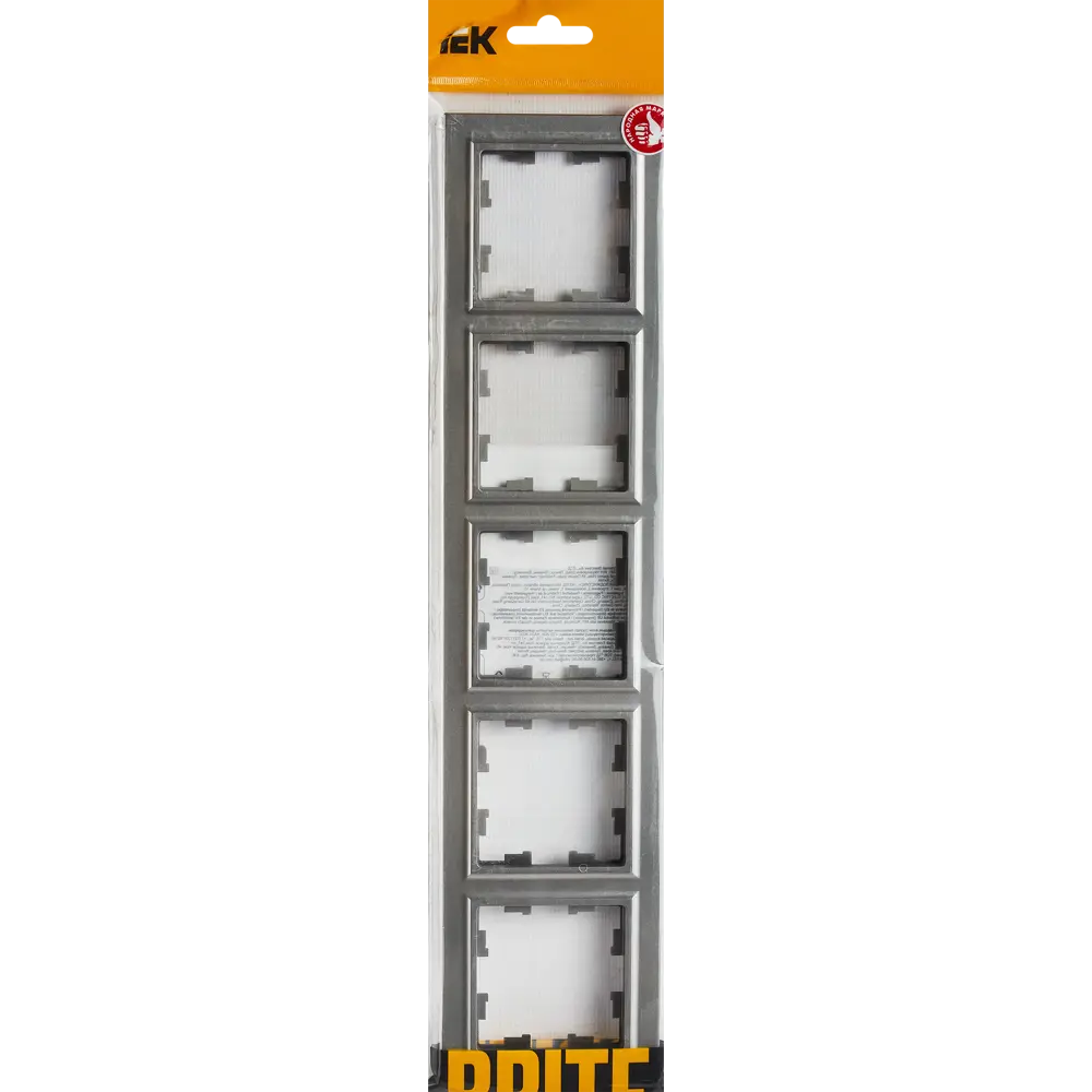 Рамка IEK Brite-5 для розеток и выключателей в стальном цвете 87761351 STLM-1106364 - Вид №3