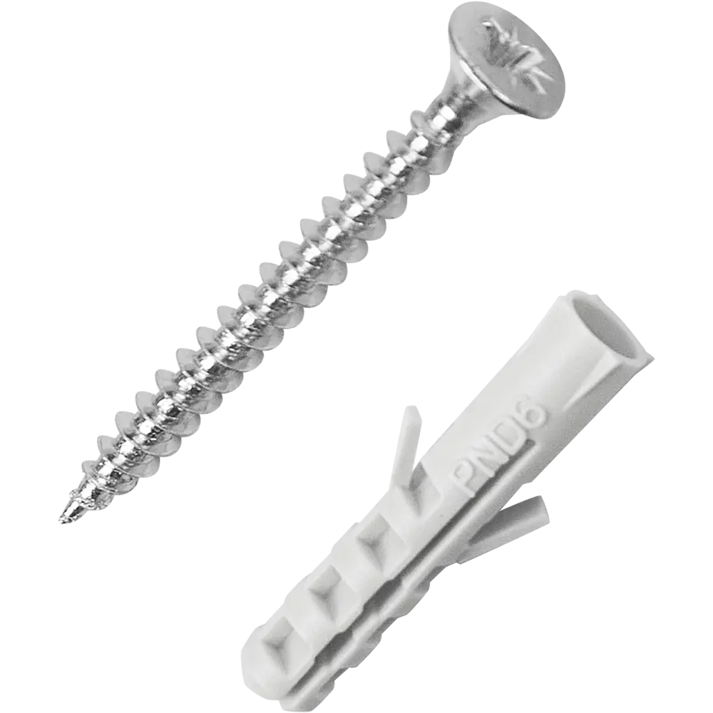 Дюбель потайной STANDERS PND 6х30 мм с шурупом 4х40 мм (50 шт) 83387762 STLM-0040715