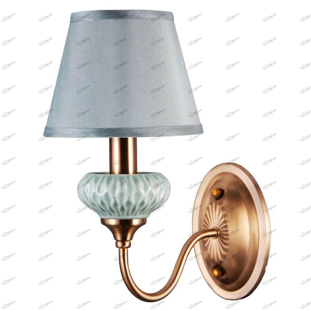 Бра настенное серое Lumien Hall "Аста" 1022/1W-CBR-GRGN LUMIEN HALL АСТА 00-3929708 Серый 