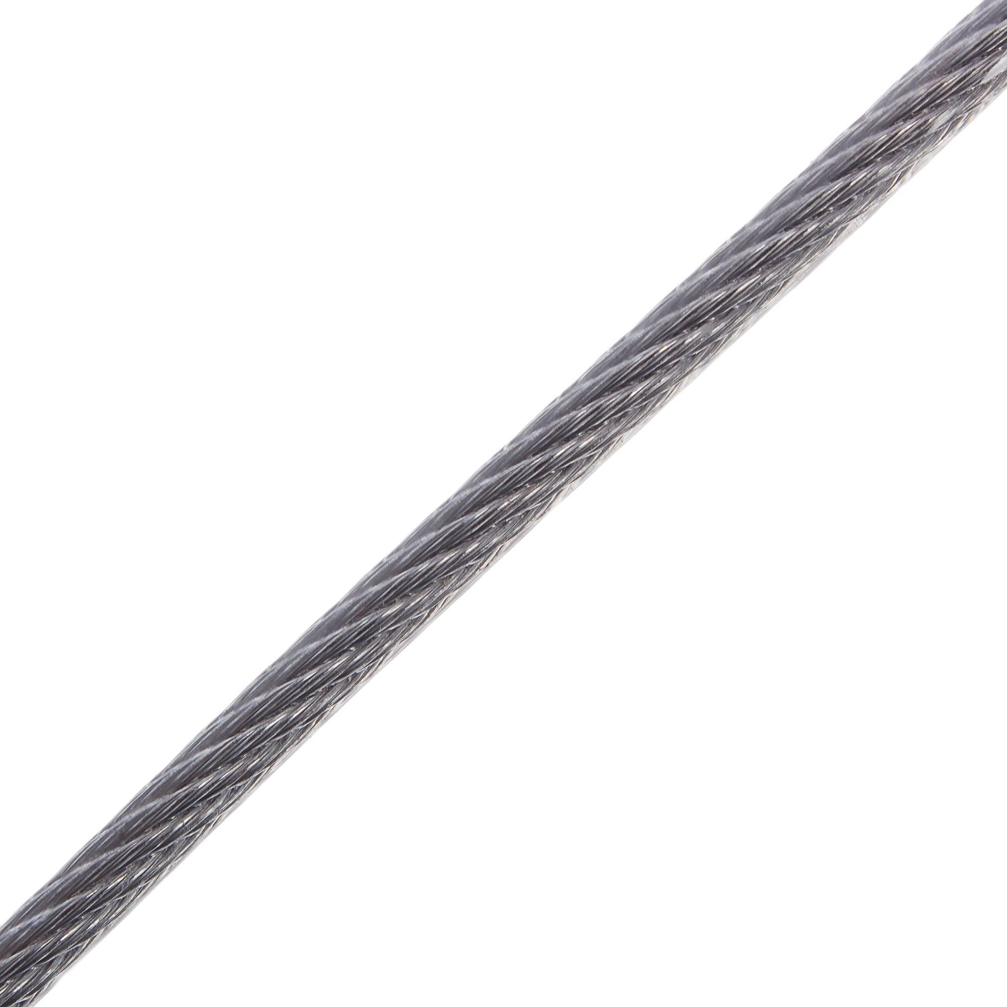 15956179 Трос стальной в оболочке PVC 2/3 мм 5 м, цвет цинк Santreyd  - Вид №1