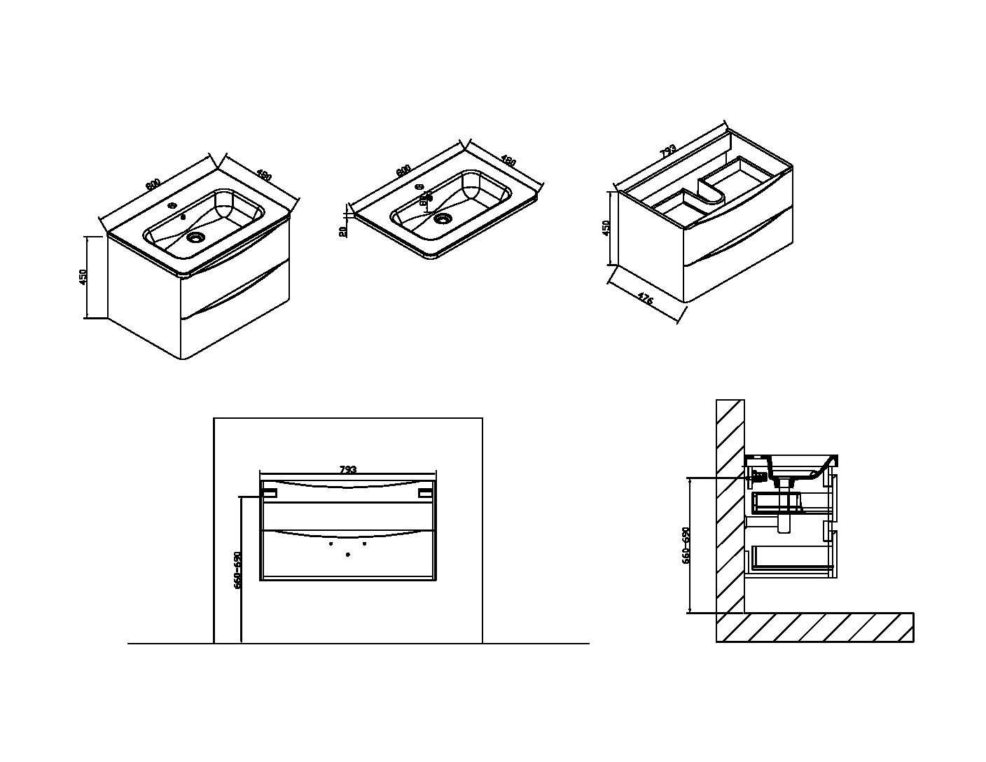 VMC-1R800WO База под раковину Vincea Roberta Santreyd - Вид №4