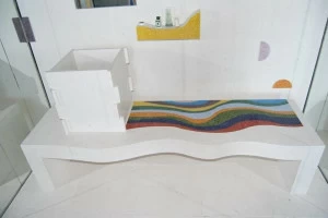 RAMA 1956 Мебель для умывальника из натурального камня и муранского стекла Concept