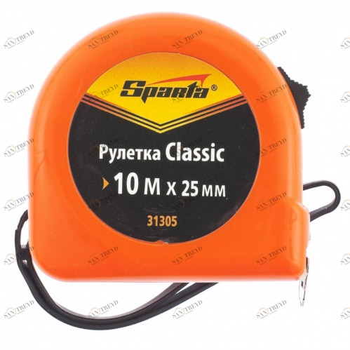 Рулетка Classic 10мх25мм, пластиковый корпус Sparta 1632