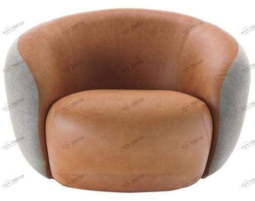 Sesta Мягкое кожаное кресло с подлокотниками Botero sun-id-1458178