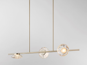 Светодиодный подвесной светильник из анодированного алюминия и стекла