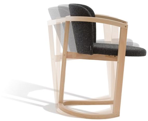 Capdell Кресло-качалка с тканевой обивкой и подлокотниками Stir sun-id-1442276 - Вид №1