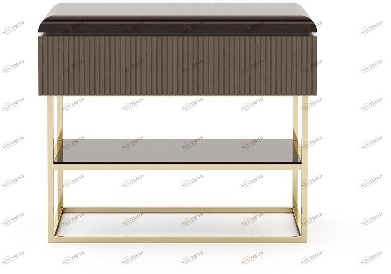 Stylish Club Прямоугольная прикроватная тумбочка из лакированной древесины Her Scf.he16