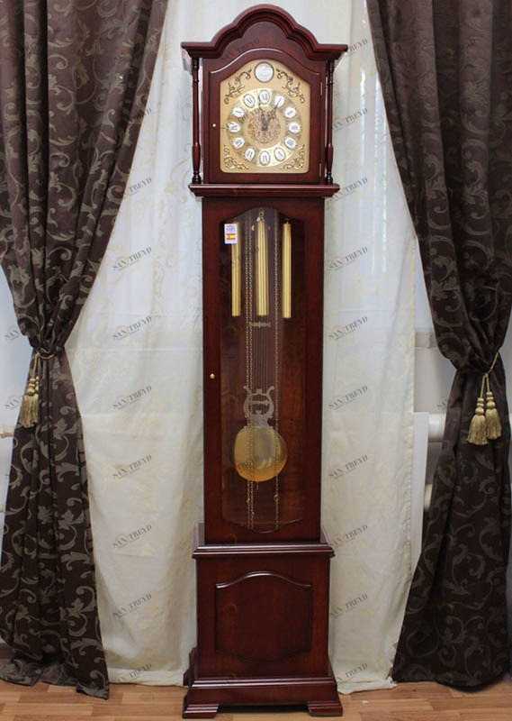 Часы напольные деревянные коричневые Mahagon SARS ДИЗАЙНЕРСКИЕ 00-3967440 Коричневый 