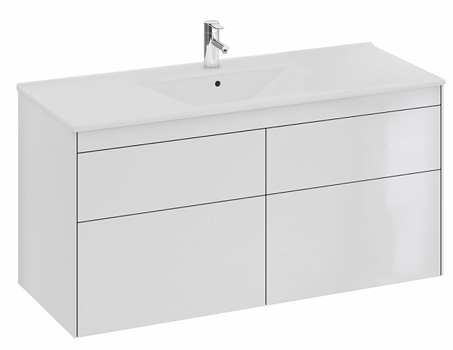 47428 IFO Sense тумба под умывальник с четырьмя ящиками, W = 1200 мм, W1 = 1210 мм, мол. - Вид №4