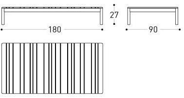Varaschin Квадратный садовый столик из тика Bali 228t - Вид №5