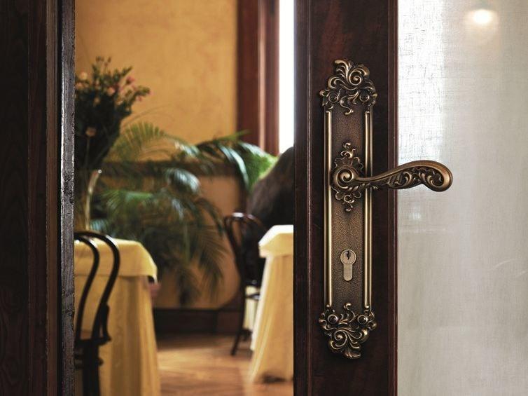 LINEA CALI' Ручка из хромированной латуни на пластине Rococò sun-id-1500611 - Вид №1