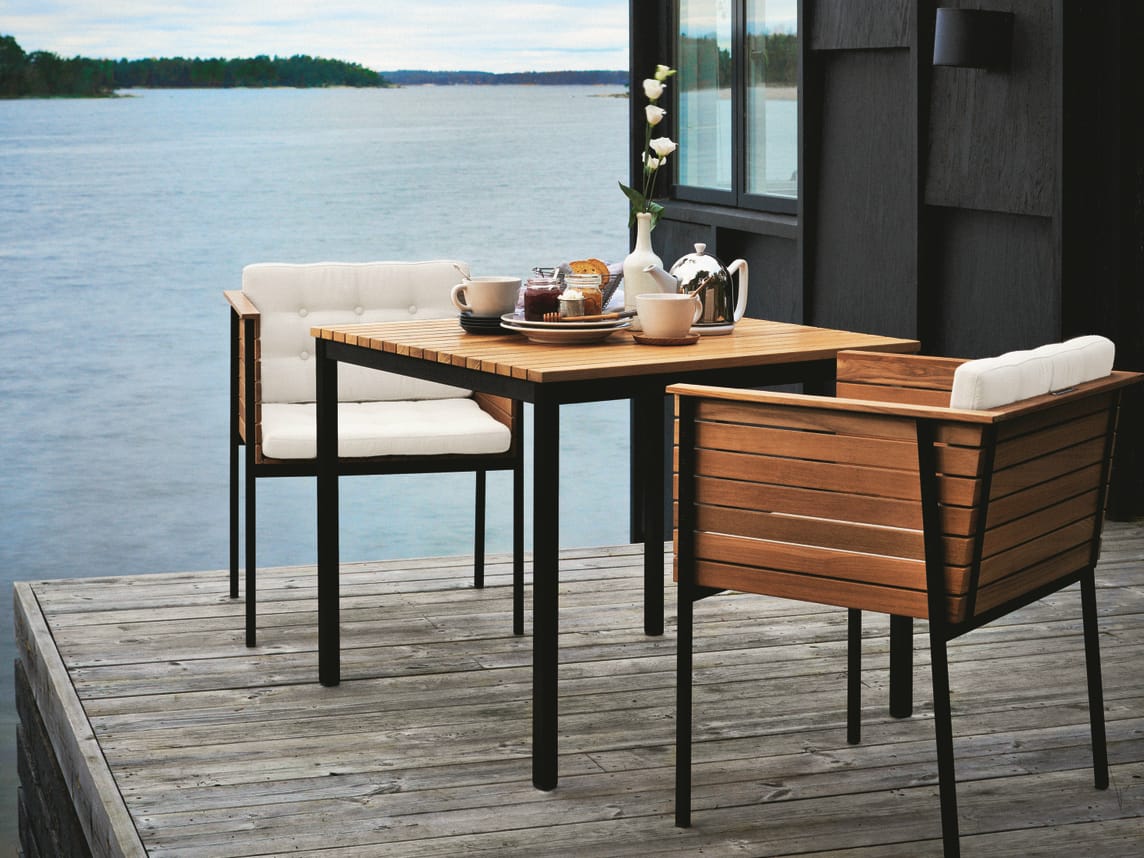 Садовое кресло из тикового дерева с подлокотниками Skargaarden Häringe ARCH-00152221 - Вид №3