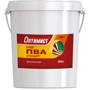 Клей ПВА Оптимист K501 для внутренних работ 30 кг