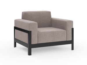 Тканевое садовое кресло с подлокотниками