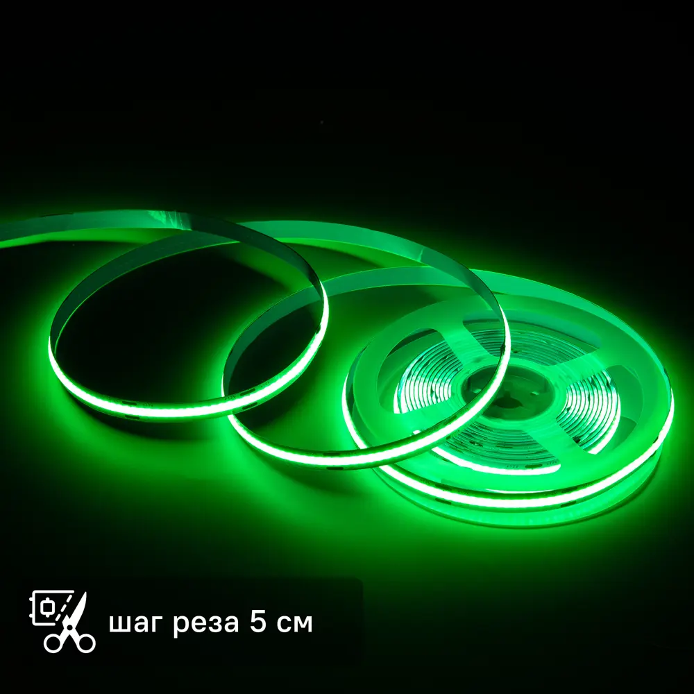 Светодиодная лента Apeyron LED COB 24В 10 мм 3м 11 Вт/м 352диод/м зеленый свет STLM-2143497