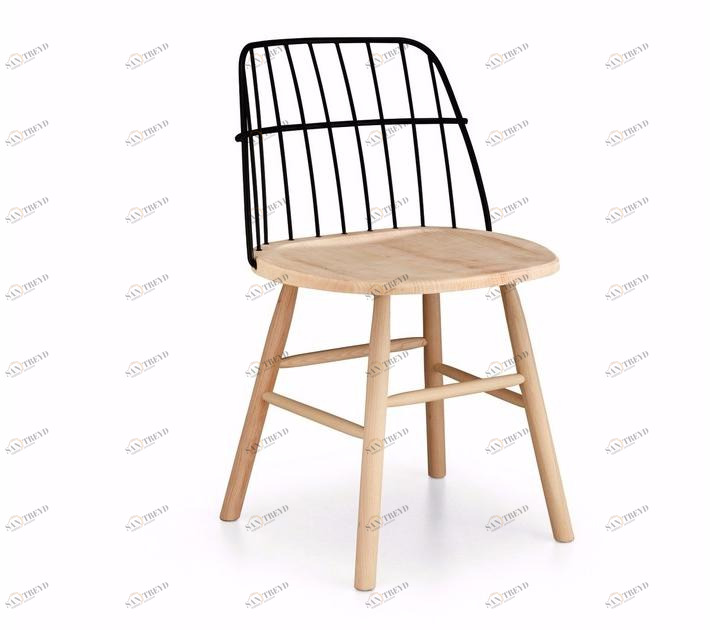 Midj Стул из стали и дерева Strike sun-id-1403120