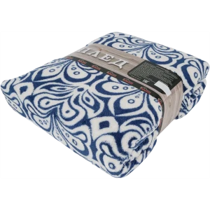 Плед «Версаль» 200х220 см микрофибра цвет синий