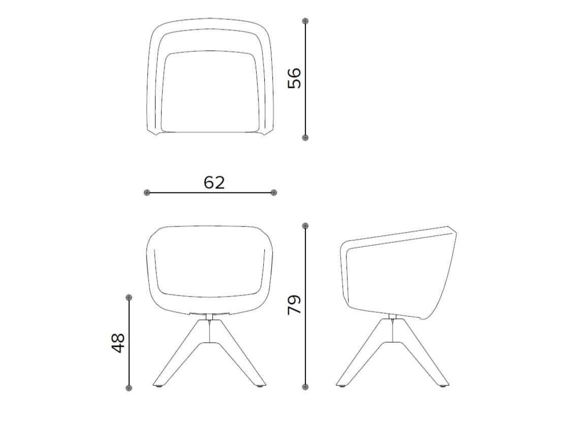 Мягкое вращающееся кресло с подлокотниками True Design Arca ARCH-00113692 - Вид №10