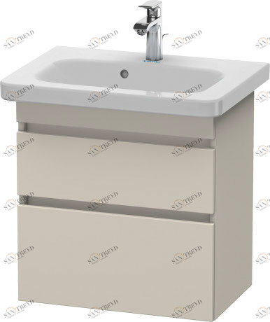 DS647909191 Тумбочка подвесная компакт DuraStyle #DS6479 580 x 368 мм Серо-коричневый декор Duravit