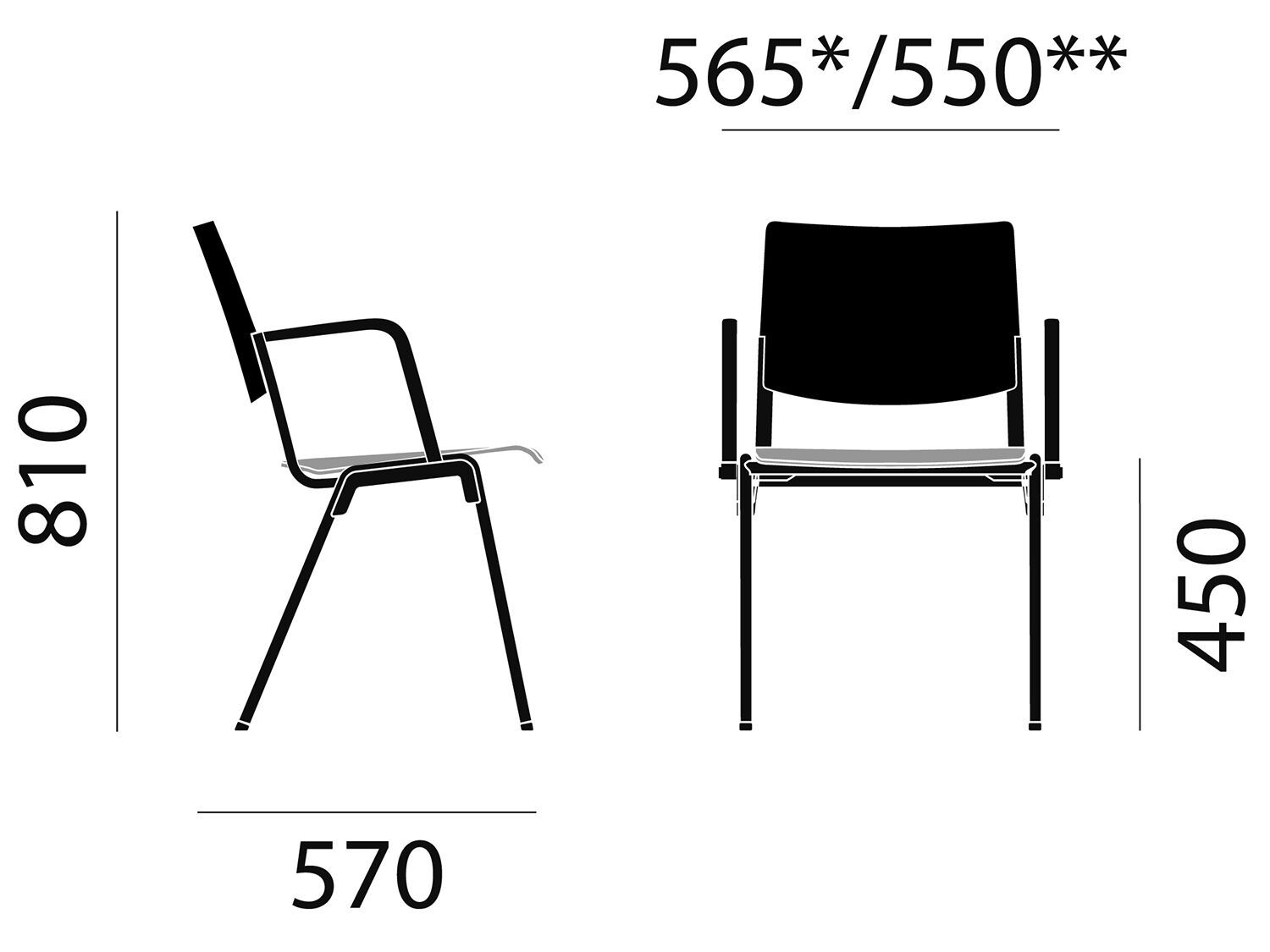 Штабелируемый стул для конференций Brunner герой ARCH-00111541 - Вид №4