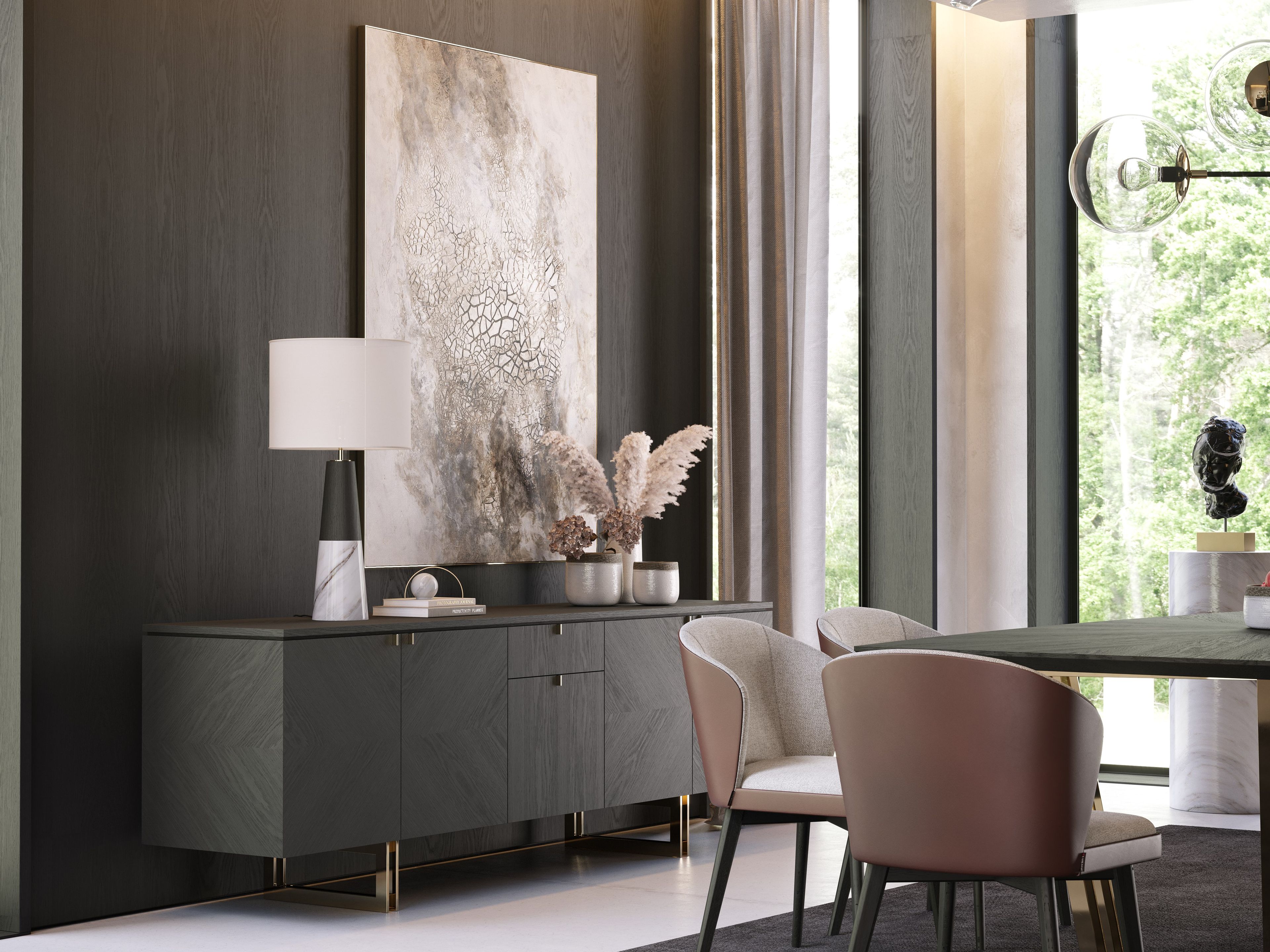 Настольная лампа из каррарского мрамора Laskasas JUDE ARCH-00022562 - Вид №7