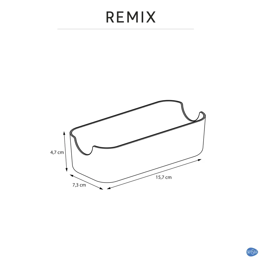 Короб для выдвижного ящика прямоугольный Sensea Remix S цвет белый 7.3x4.7x15.7 см 82699520 STLM-2140852  - Вид №8