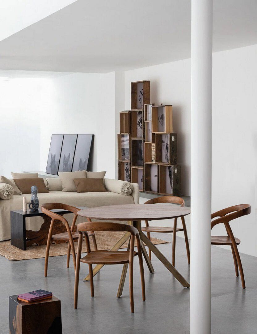 Стул из тикового дерева с подлокотниками BIZZOTTO DOTTY ARCH-00078735 - Вид №3