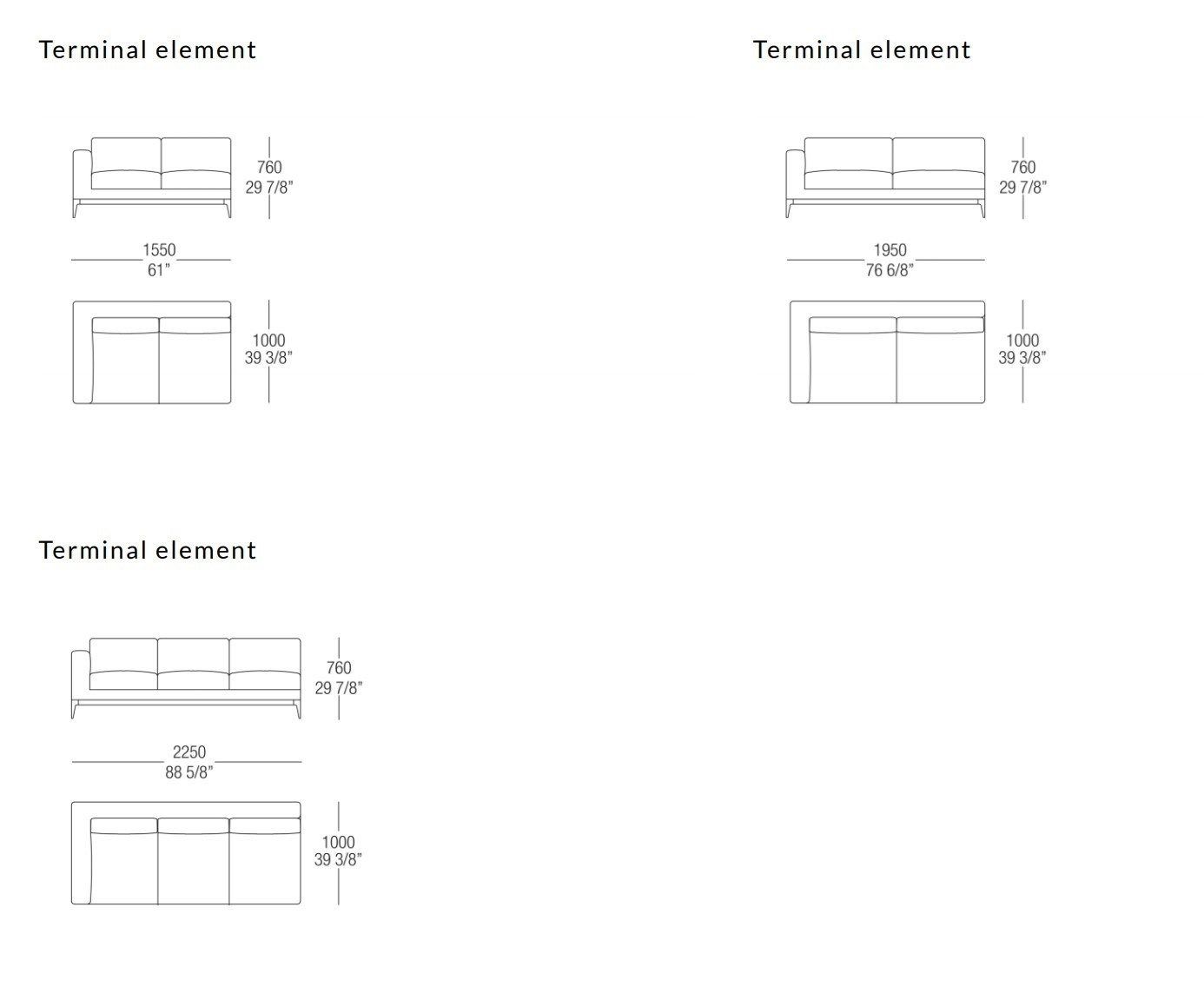 Съемный диван из ткани MisuraEmme ARGO ARCH-00069863 - Вид №6