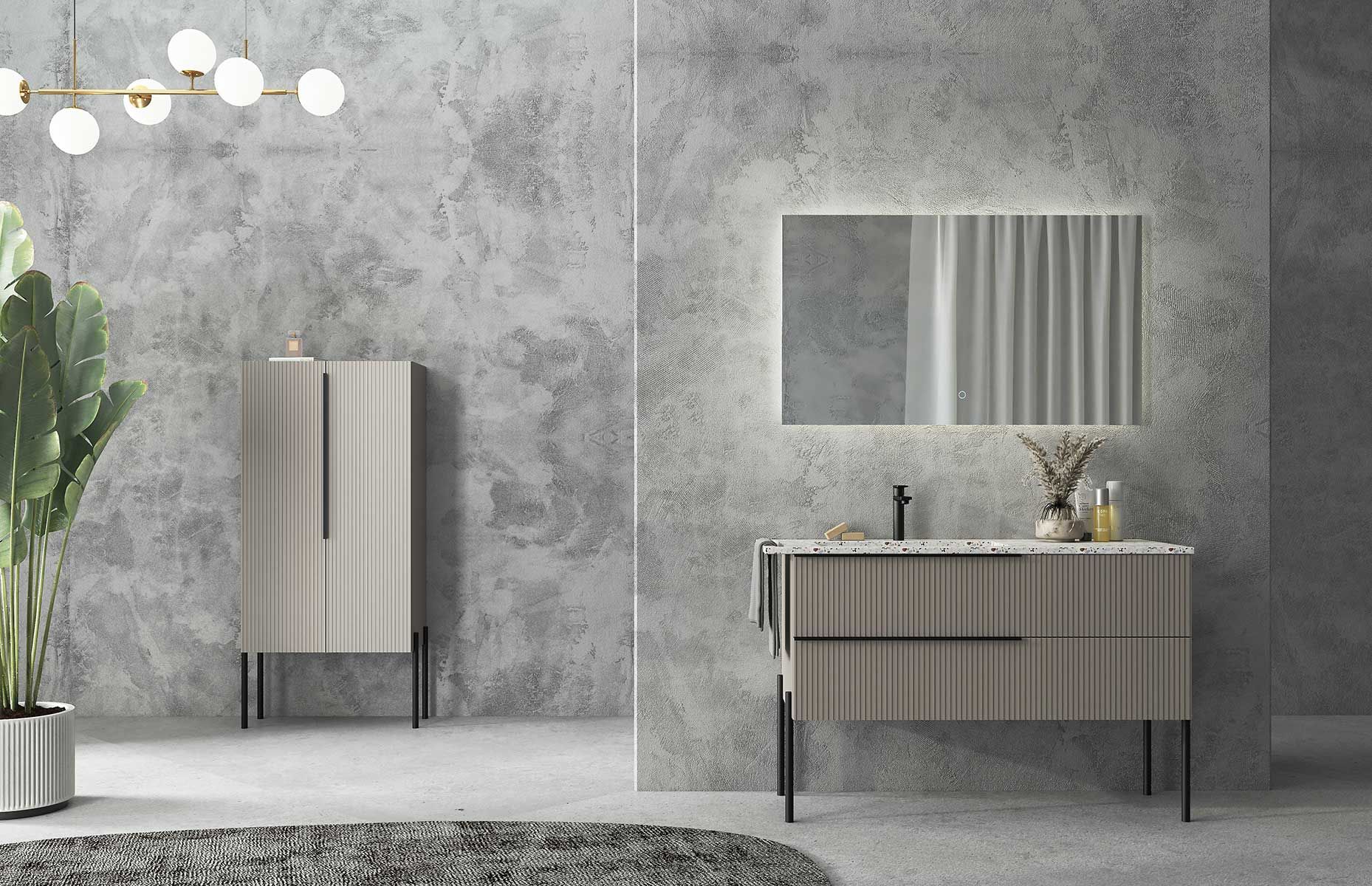 Деревянный напольный шкаф для раковины с держателем для полотенец LEGNOBAGNO Re-Stretch ARCH-00117276 - Вид №5