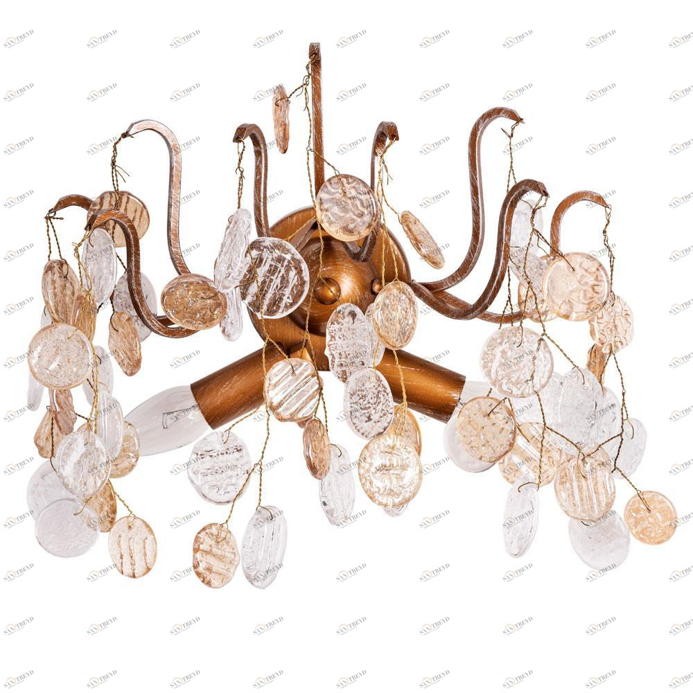 Бра настенное янтарное Divinare Spumante 7288/18 AP-2 DIVINARE SPUMANTE 00-3931640 Оранжевый;прозрачный 