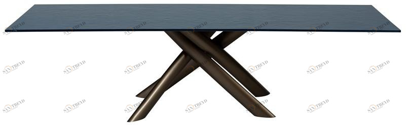 Tonin Casa Прямоугольный стол из цветного стекла sun-id-1398146