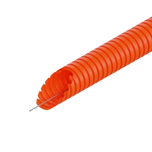 Труба гофрированная Экопласт ПНД D25 мм 50 м тяжелая цвет оранжевый