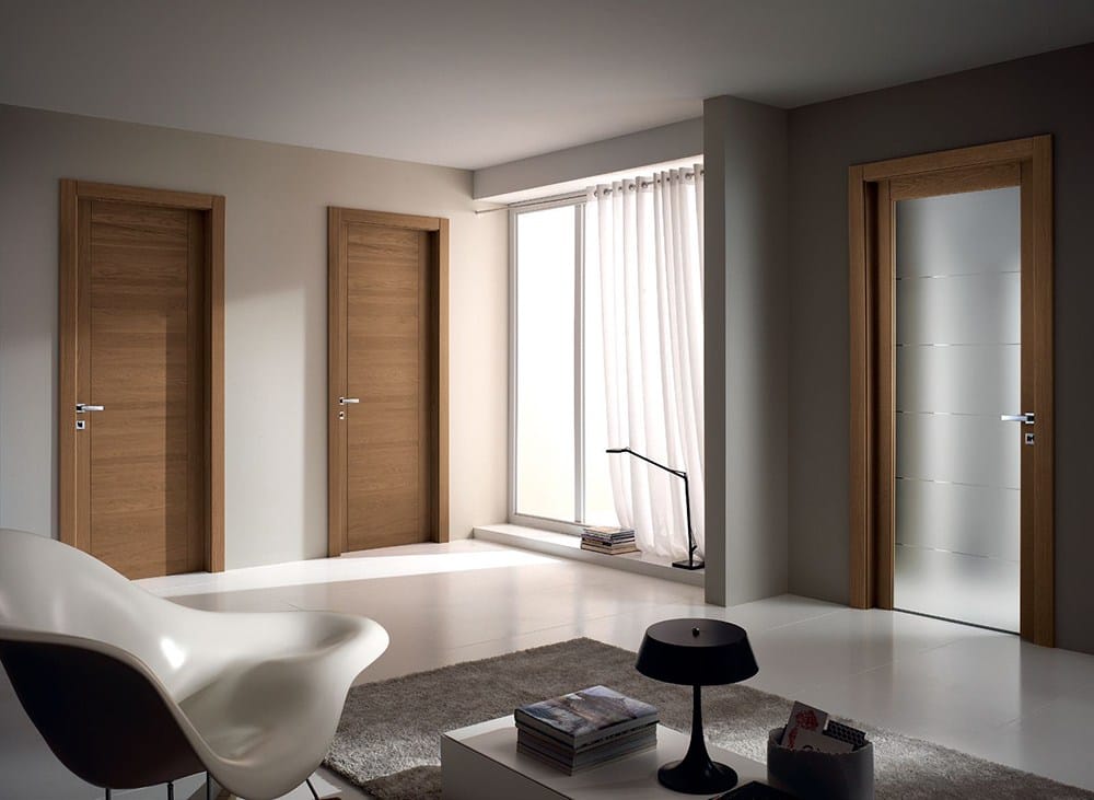 Распашная дверь из массива дерева и стекла GAROFOLI Пангея ARCH-00031708 - Вид №1